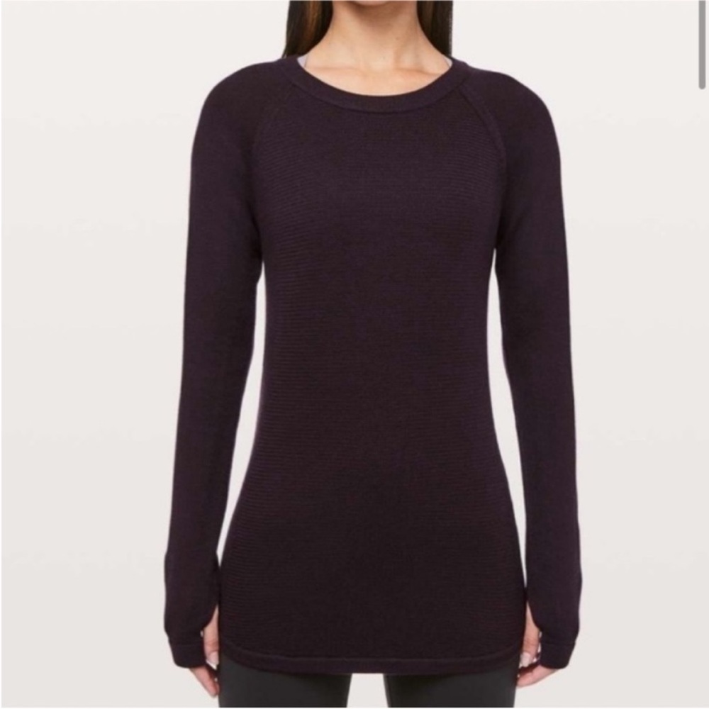 Lululemon 'Sit in Lotus' Merino Wool Sweater Women’s  Athleisure Yoga Top Gym